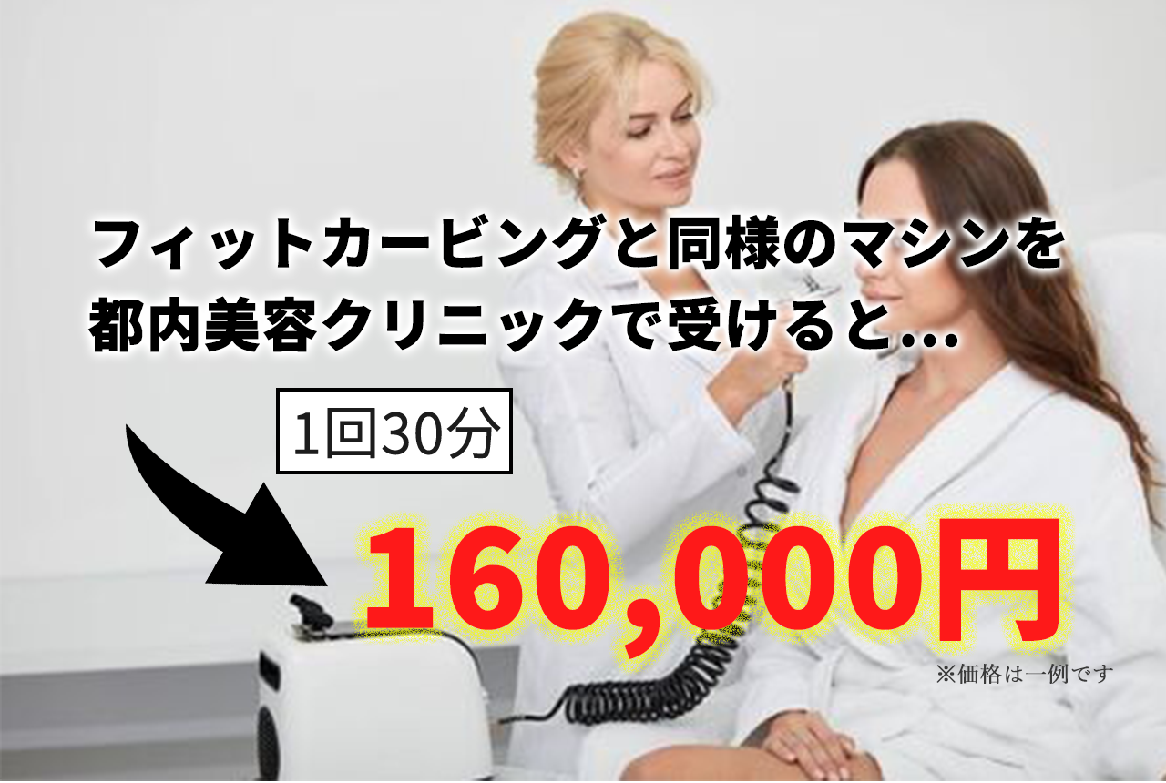 フィットカービングと同様のマシンを 都内美容クリニックで受けると…1回30分で16万円